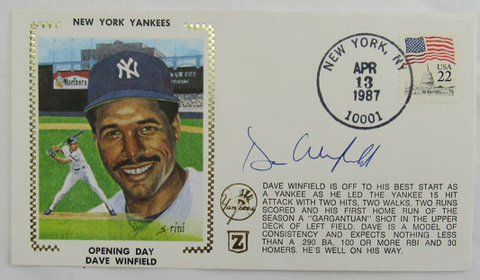 Dave Winfield Signed Auto Envelope I Zaso Cachet