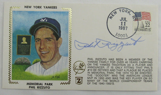 Phil Rizzuto Signed Auto Envelope Zaso Cachet