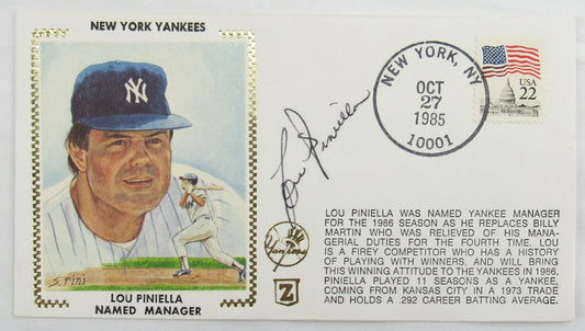 Lou Piniella Signed Auto Envelope Zaso Cachet