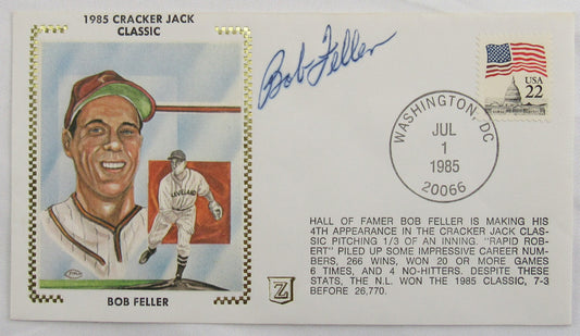 Bob Feller Signed Auto Envelope Zaso Cachet