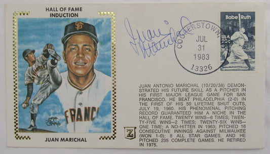Juan Marichal Signed Auto Envelope Zaso Cachet