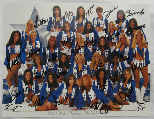 1998 Dallas Cowboys Cheerleaders Signed 8.5x11 Photo - Team Photo
