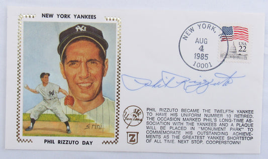 Phil Rizzuto Signed Envelope Zaso Cachet