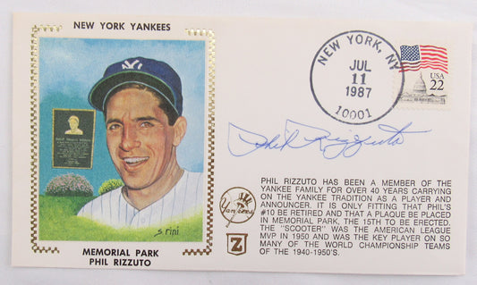 Phil Rizzuto Signed Envelope V Zaso Cachet