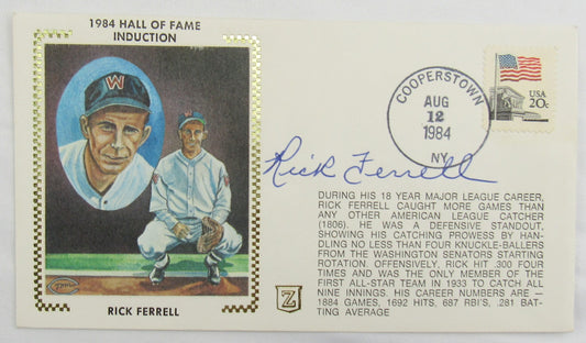 Rick Ferrell Signed Envelope Zaso Cachet