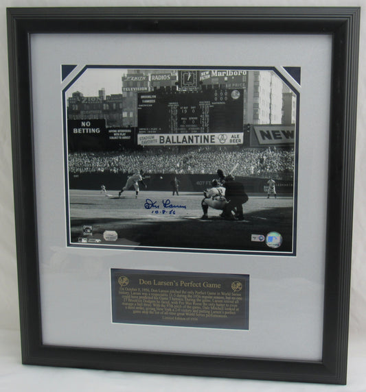 Don Larsen Signed Auto Framed 8x10 Photo w/ Insc MLB Hologram