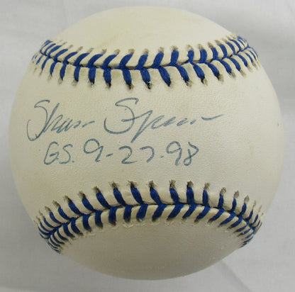 Shane Spencer Signed Rawlings Baseball B170 w/Inscription