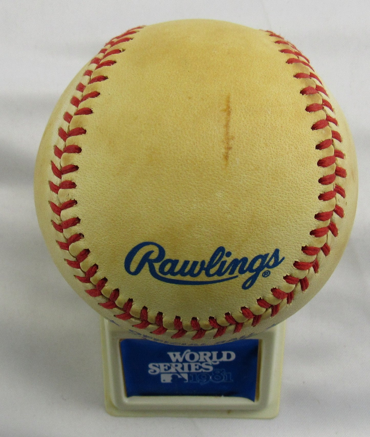 1981 Rawlings World Series Unsigned Baseball w/ Stand and Box