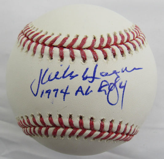 Mark Hargrove Signed Auto Baseball w/ Insc B154