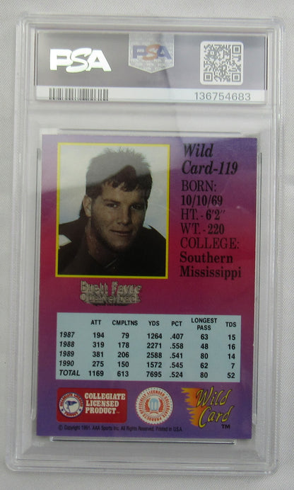 1991 Wild Card Brett Favre #119 - PSA 8