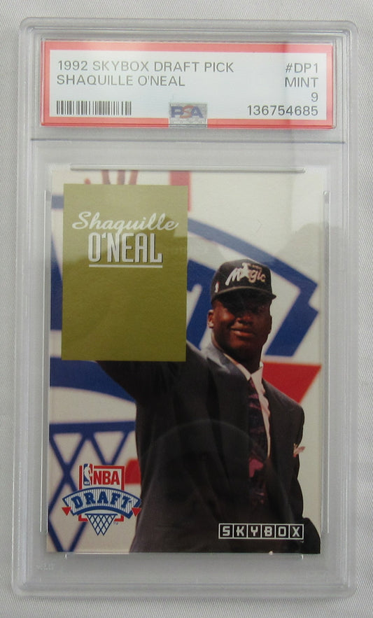 1992-93 Skybox Draft Pick DP1 Shaquille O'Neil PSA 9