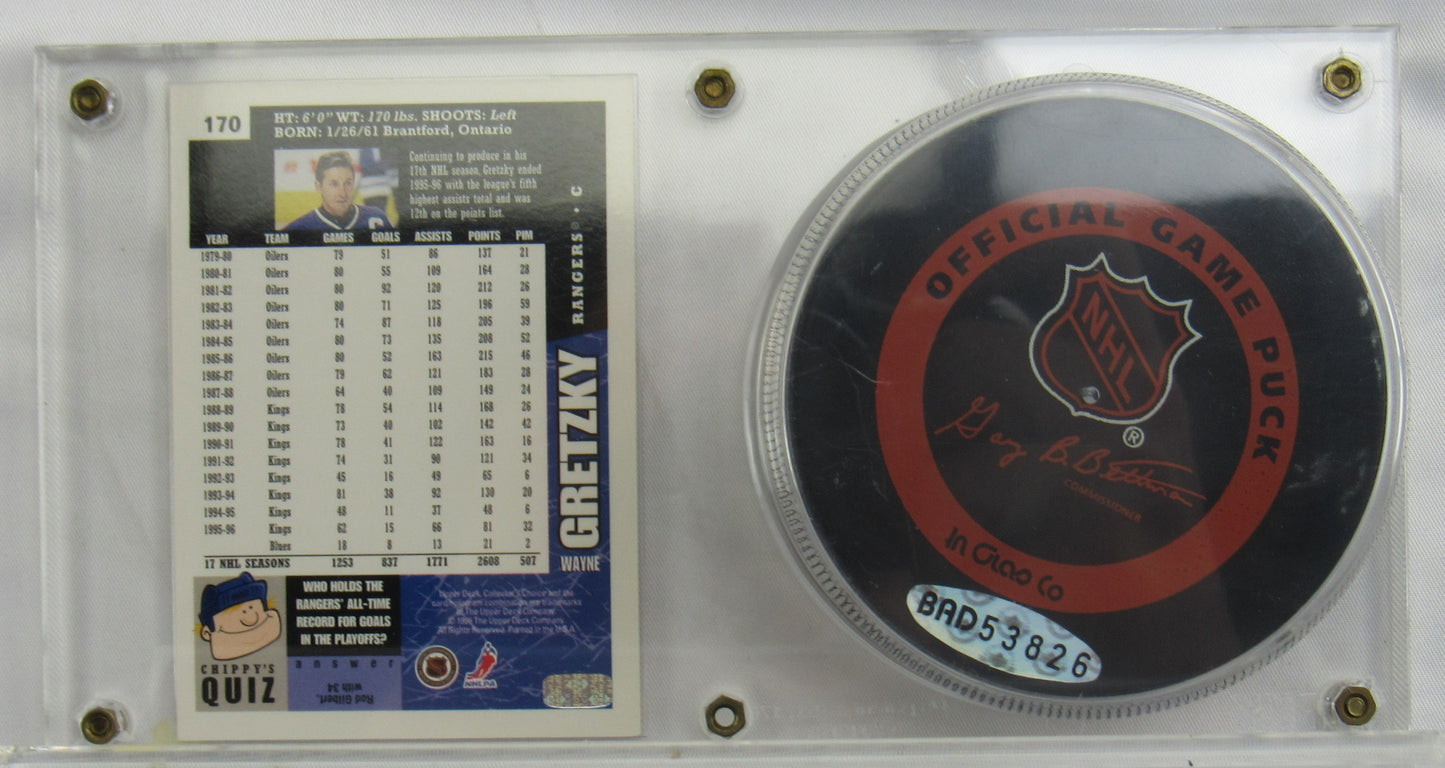 Wayne Gretzky Signed Auto All Game Star Puck UDA LOA w/ box