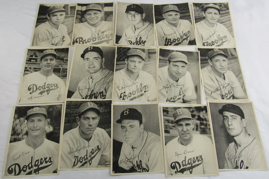 1946 Brookyln Dodgers Photo Set Packet - 15 Photos