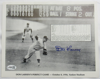 Don Larsen Signed 8x10 Photo JSA CN60137