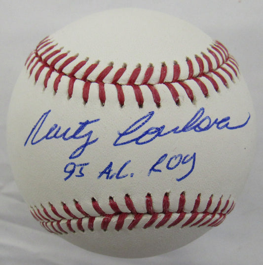 Marty Cordova Signed Auto Baseball w/ Insc B156