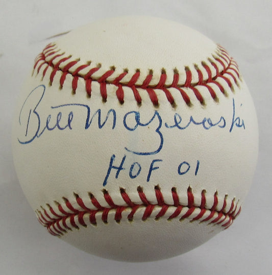 Bill Mazeroski Signed Auto HOF 01 Rawlings Baseball JSA CL12139