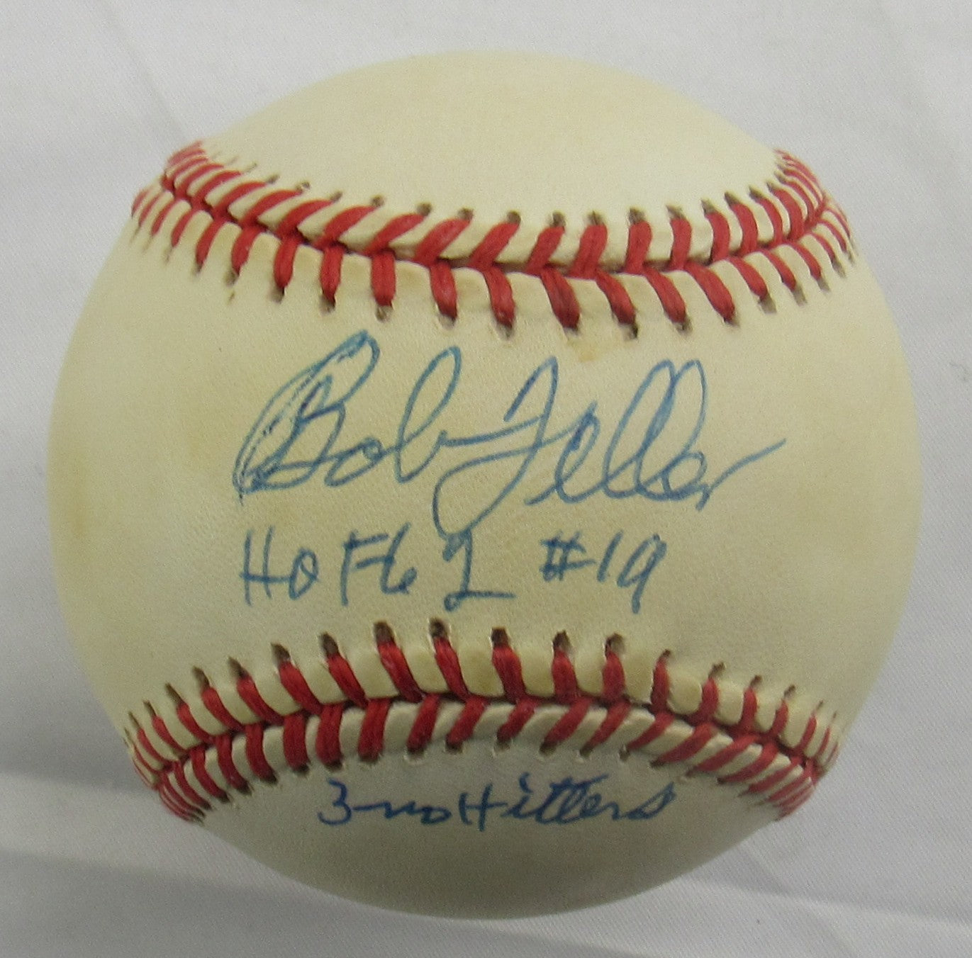 Bob Feller Signed Rawlings Baseball JSA CN60395 w/3 Inscriptions
