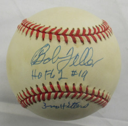 Bob Feller Signed Rawlings Baseball JSA CN60395 w/3 Inscriptions