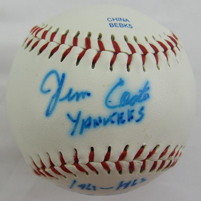 Jim Coates Signed Auto Autograph Rawlings Baseball CAS S022019