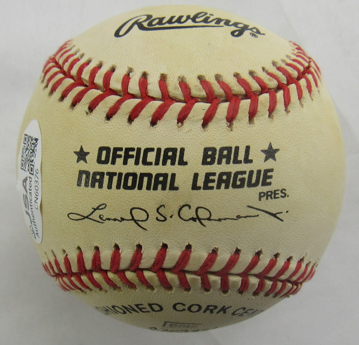 Enos Slaughter Signed Rawlings Baseball JSA CN60376