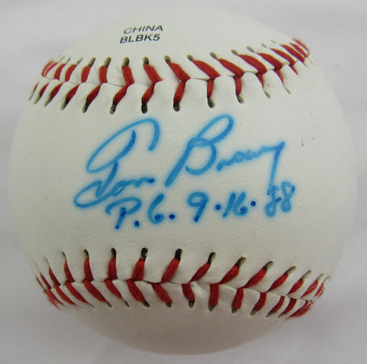 Tom Browning Signed Auto Autograph Rawlings Baseball JSA Q97778