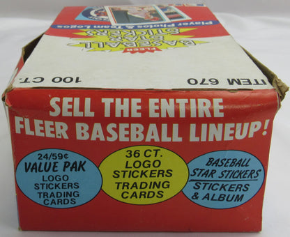 1985 Fleer Baseball Star Stickers Box Unopened Packs Tons of Stars &Rare