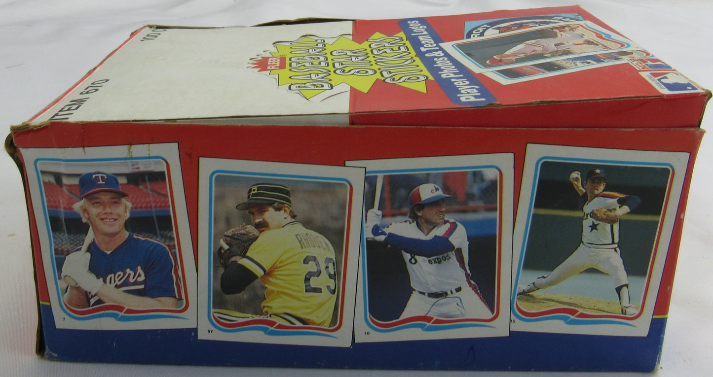 1985 Fleer Baseball Star Stickers Box Unopened Packs Tons of Stars &Rare