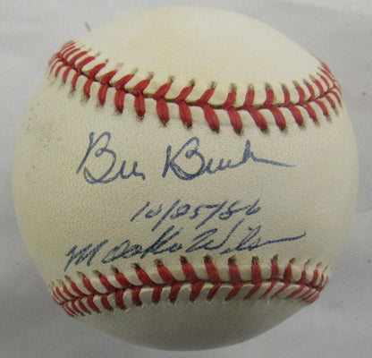 Bill Buckner Mookie Wilson Signed Auto Rawlings Baseball JSA CN60128