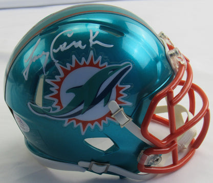 Larry Csonka Signed Auto Autograph Replica Dolphins Mini Helmet JSA COA