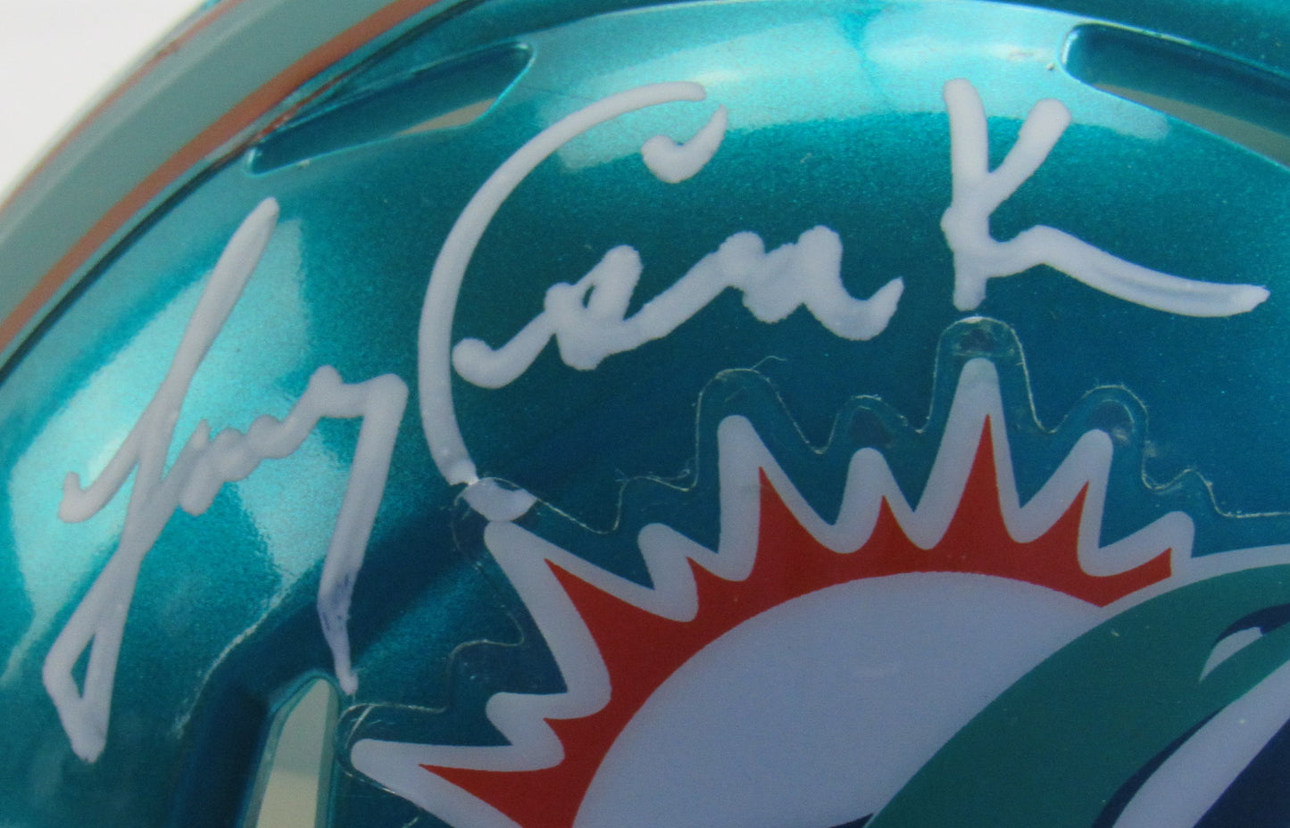 Larry Csonka Signed Auto Autograph Replica Dolphins Mini Helmet JSA COA