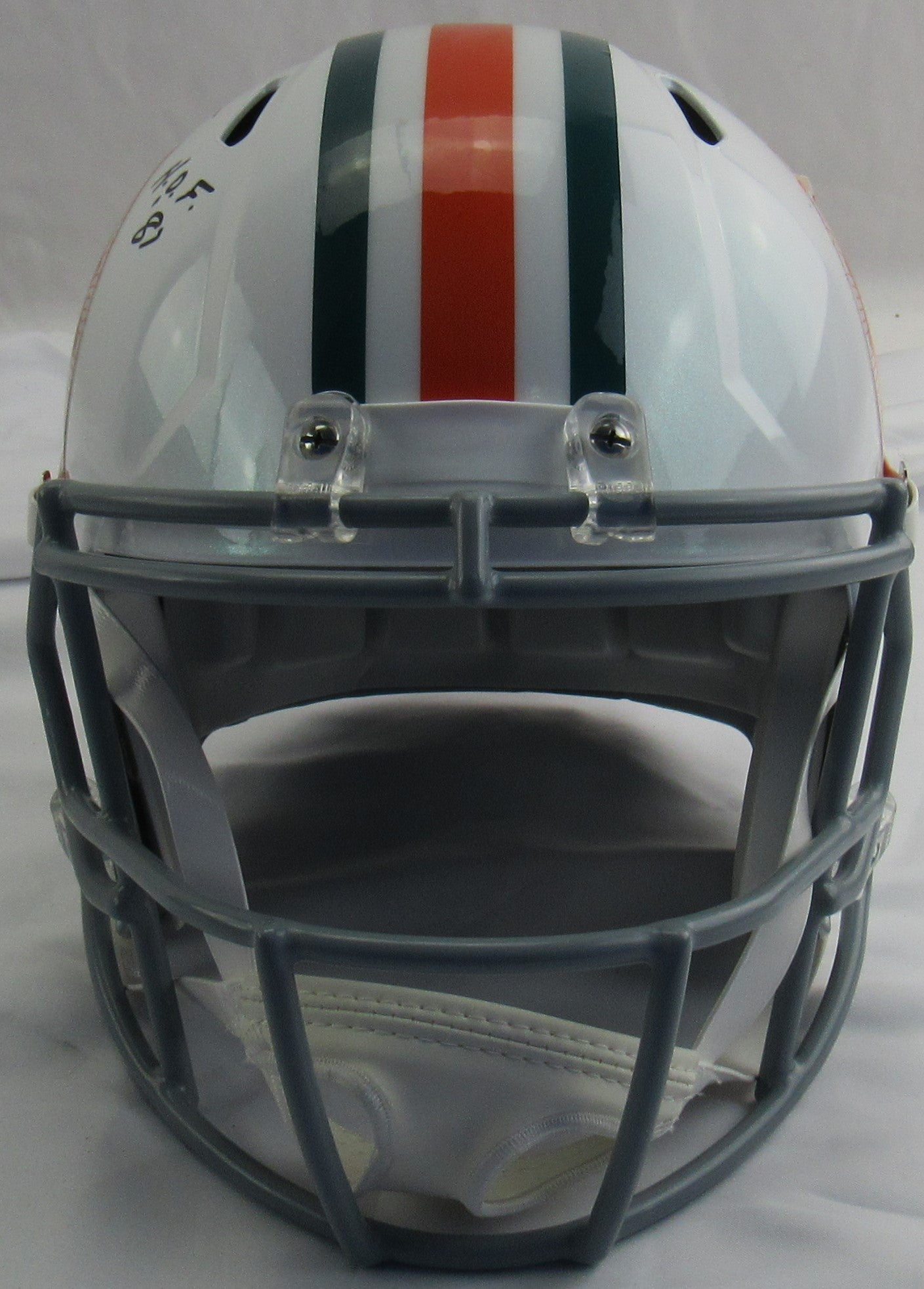 Larry Csonka Signed Auto Autograph Replica Dolphins Helmet w/ HOF Inscription JSA COA