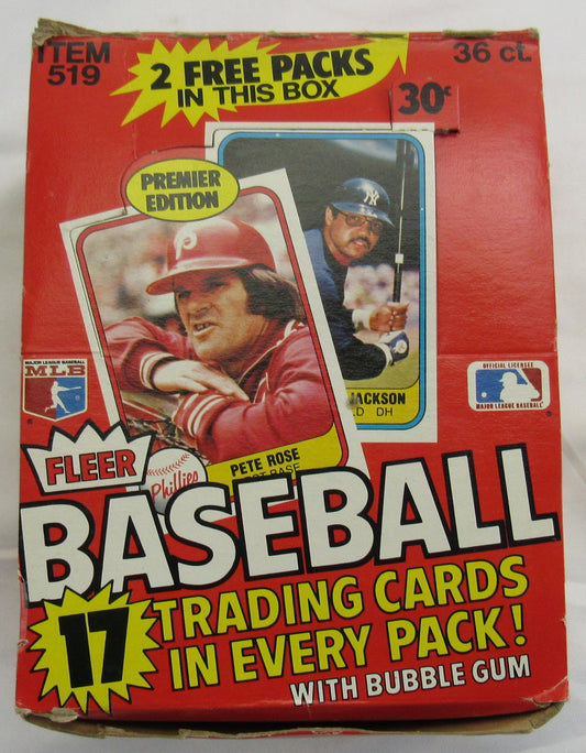1981 Fleer Baseball Card Wax Box 38 Count