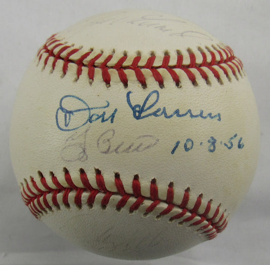 Don Larsen Yogi Berra w/4 Others - PG Yankees Ball -  Multi Signed Auto Rawlings Baseball JSA CN60108
