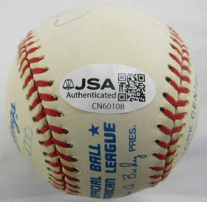 Don Larsen Yogi Berra w/4 Others - PG Yankees Ball -  Multi Signed Auto Rawlings Baseball JSA CN60108
