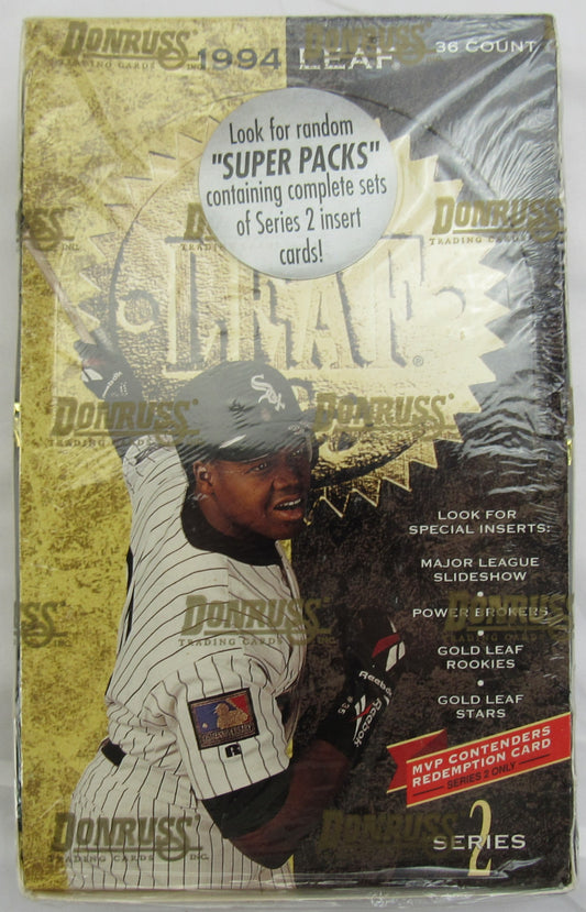 1994 Donruss Leaf Baseball Card Wax Box
