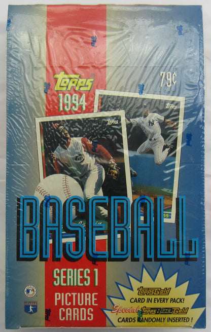 1994 Topps Baseball Series 1 Cards 36ct Wax Foil Count Box