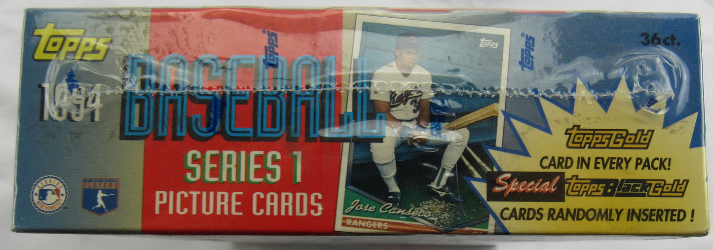 1994 Topps Baseball Series 1 Cards 36ct Wax Foil Count Box