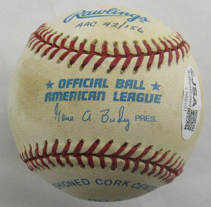 Don Larsen Yogi Berra Multi Signed 50's Stars Auto Rawlings Baseball JSA CN60101