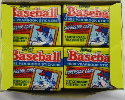 1988 Topps Baseball Cards 48 Count Box II Sticker Box