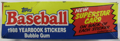 1988 Topps Baseball Cards 48 Count Box II Sticker Box