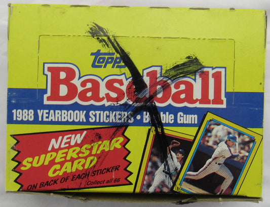 1988 Topps Baseball Cards 48 Count Box III Sticker Box