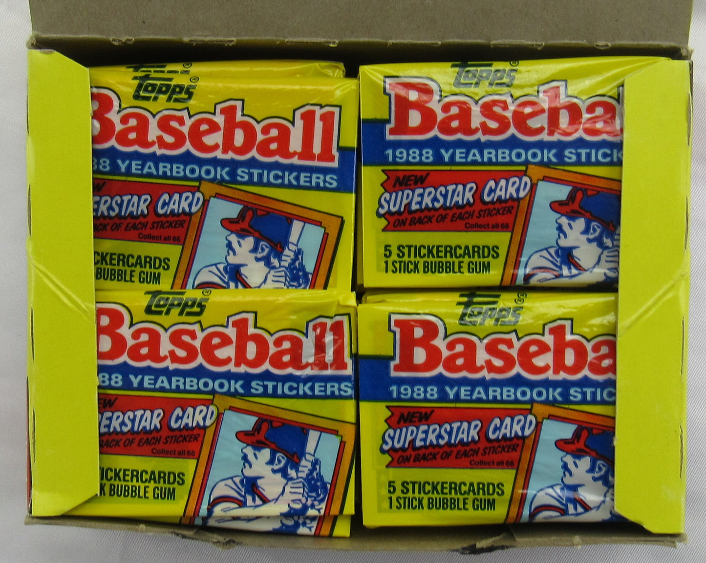 1988 Topps Baseball Cards 48 Count Box III Sticker Box