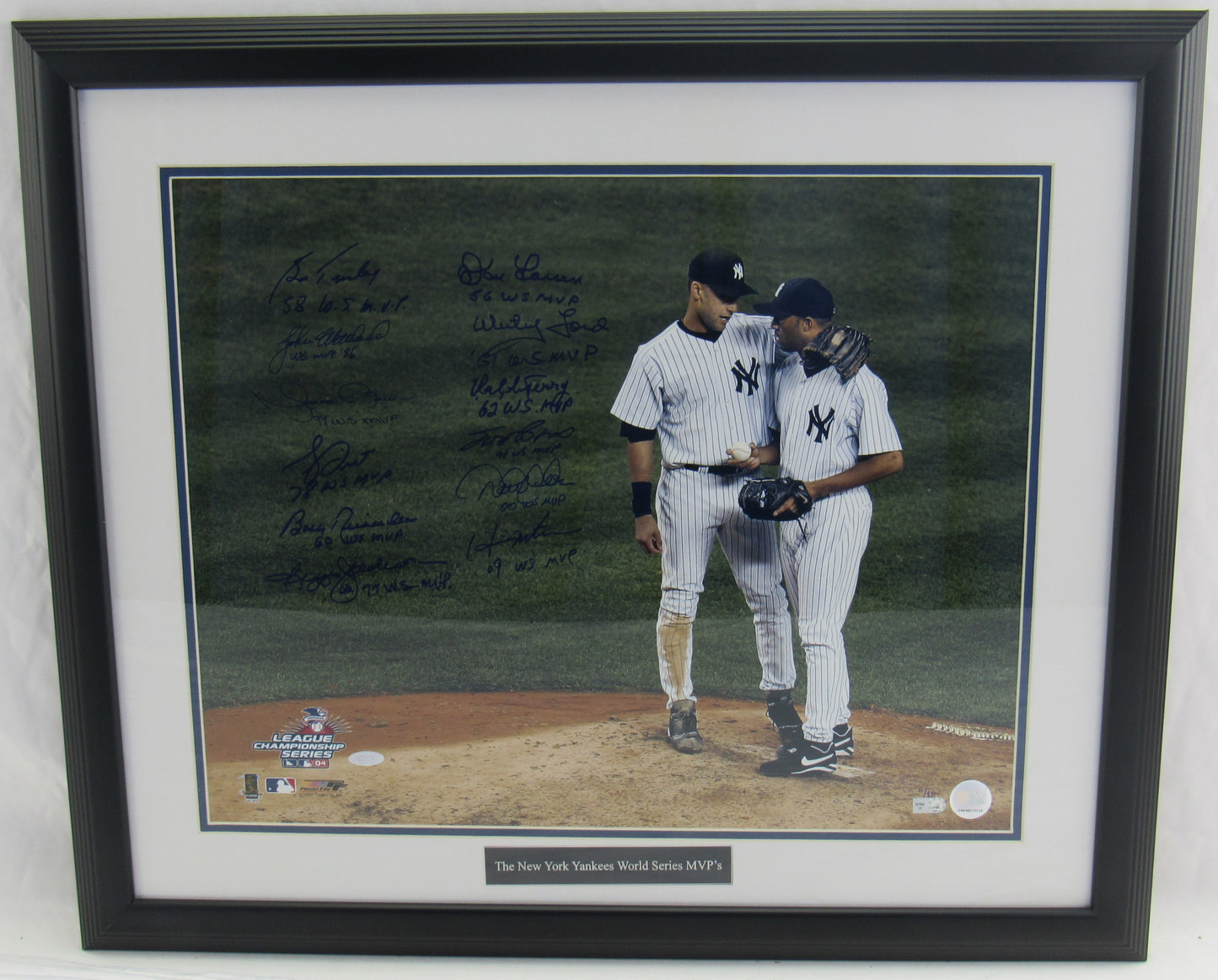 New York Yankees World Series MVPs Signed Auto Autograph Framed 16x20 Photo Steiner Sports Hologram