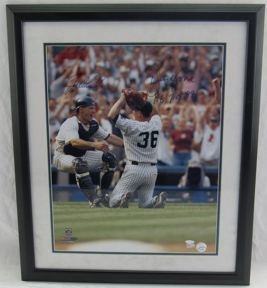 David Cone Joe Girardi Signed Auto Autograph Framed 16x20 Photo Steiner Sports Hologram