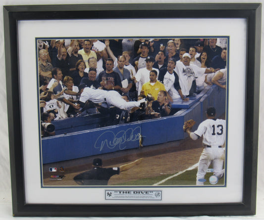 Derek Jeter Signed Auto Autograph Framed 16x20 The Dive Photo Steiner Sports Hologram