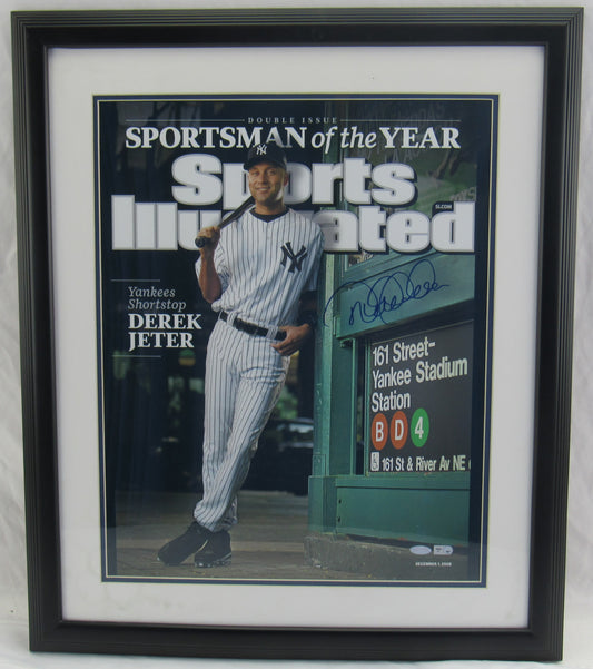 Derek Jeter Signed Auto Autograph Framed 16x20 Magazine Cover Steiner Sports Hologram