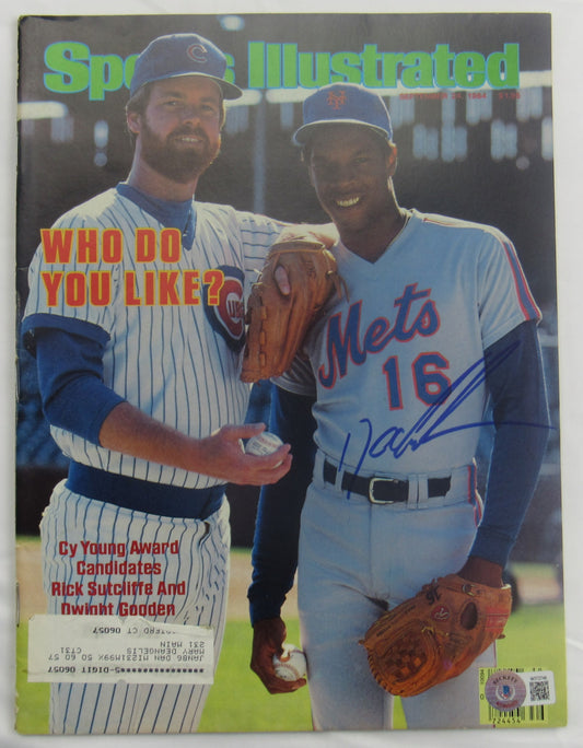 Dwight Gooden Signed Auto Autograph Sports Illustrated Magazine Beckett Witnessed III