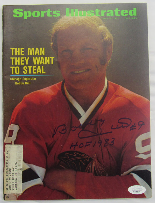 Bobby Hull Signed Auto Autograph Sports Illustrated Magazine JSA WA168530