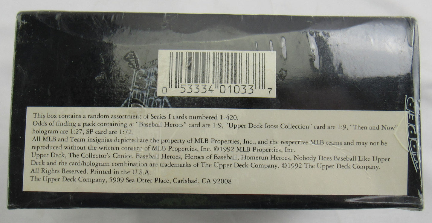 1993 Upper Deck Series One Sealed 36ct Baseball Wax Box