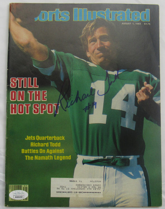 Richard Todd Signed Auto Autograph Sports Illustrated Magazine JSA WA804597